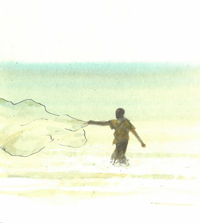 Einsamer Fischer 6, 2015 von Lincoln Seligman
